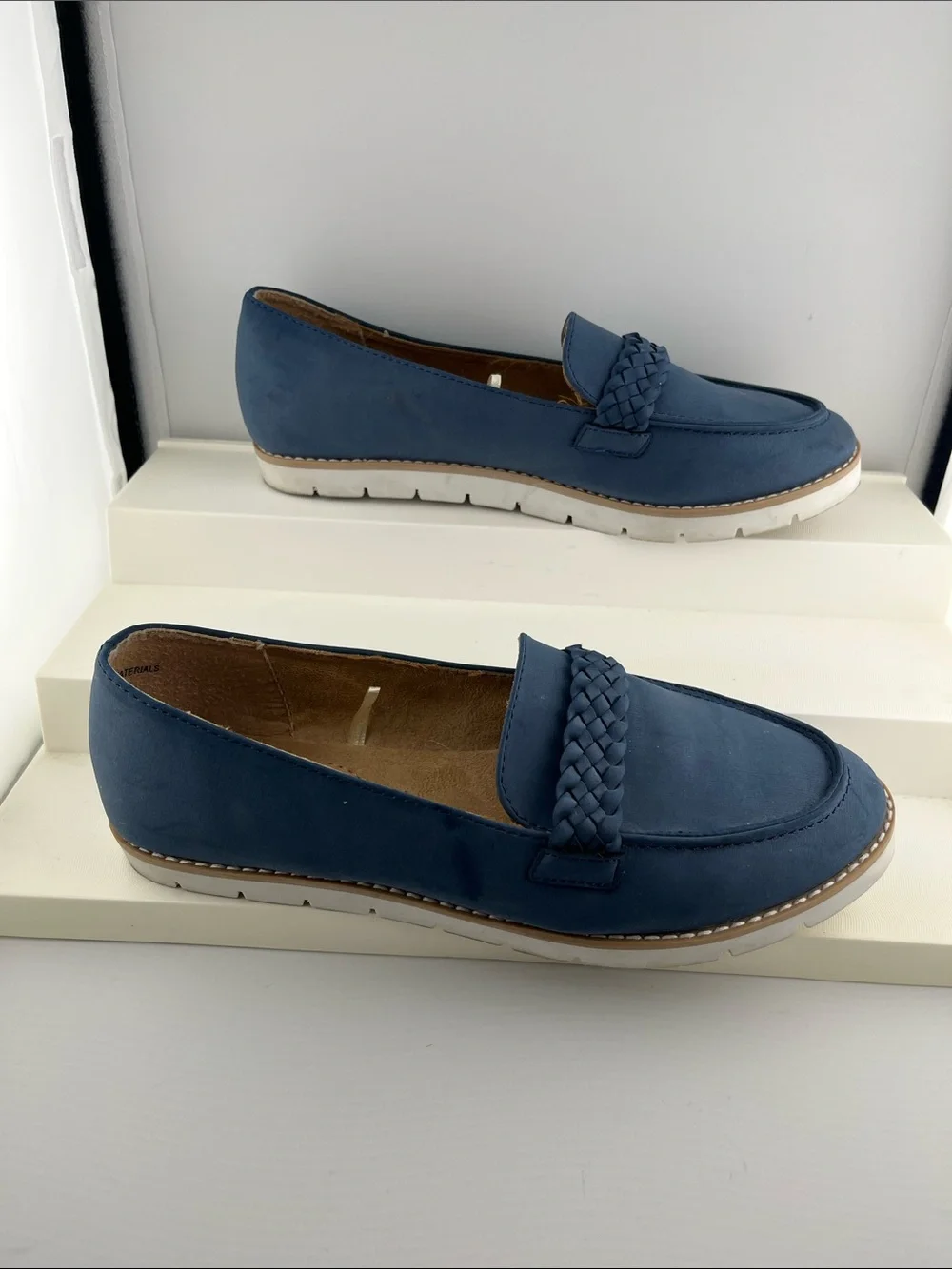 Cliffs by WHITE MOUNTAIN Blue Braided Vamp Loafer